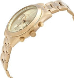 Michael Kors Slim Runway Chronograph Gold Dial Gold Steel Strap Watch For Men - MK8909