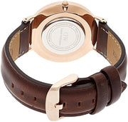 Daniel Wellington Classic Bristol White Dial Brown Leather Strap Watch For Women - DW00100039