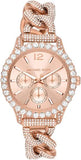 Michael Kors Layton Multifunction Crystals Rose Gold Dial Rose Gold Steel Strap Watch for Women - MK4654