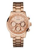 Guess Sunrise Quartz Rose Gold Dial Rose Gold Steel Strap Watch For Women - W0330L2