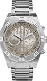 Guess Jolt Chronograph Grey Dial Silver Steel Strap Watch for Men - W0377G1