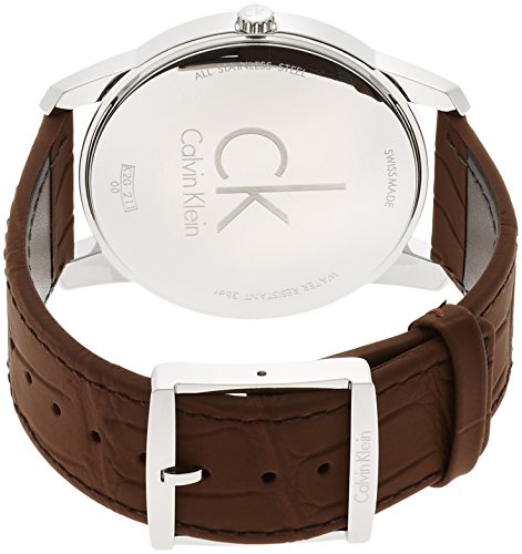 Calvin Klein City Brown Dial Brown Leather Strap Watch for Men - K2G211GK