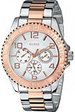 Guess BFF Multifunction Silver Dial Two Tone Steel Strap Watch for Women - W0231L5