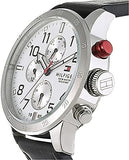 Tommy Hilfiger Trent Multifunction White Dial Black Leather Strap Watch for Men - 1791138