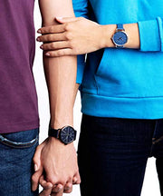 Calvin Klein Even Blue Dial Blue Leather Strap Watch for Men - K7B214VN