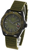 Tag Heuer Aquaracer Automatic Green Dial Khakhi Green Nylon Strap Watch for Men - WAY208E.FC8222