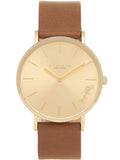 Coach Perry Gold Dial Brown Leather Strap Watch for Women - 14503331