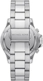 Michael Kors Everest Chronograph Black Dial Silver Steel Strap Watch For Men - MK8977