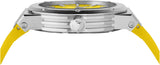 Salvatore Ferragamo F-80 Quartz Yellow Dial Yellow Rubber Strap Watch for Men - SFHY01222