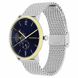 Tommy Hilfiger Brooklyn Quartz Blue Dial Silver Mesh Bracelet Watch for Men - 1791505