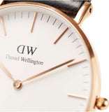 Daniel Wellington Classic Cornwall White Dial Black Nylon Strap Watch For Men - DW00100257