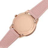 Michael Kors Runway Three Hand Crystal Pave Dial Pink Rubber Strap Watch For Women - MK6854