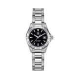 Tag Heuer Aquaracer Professional 200 Quartz Black Dial Silver Steel Strap Watch for Women - WBP1410.BA0622