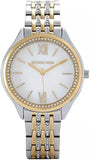 Michael Kors Mindy Three Hand White Dial Two Tone Steel Strap Watch For Women - MK7084