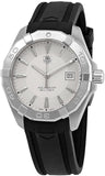 Tag Heuer Aquaracer Quartz White Dial Black Rubber Strap Watch for Men - WAY1111.FT8021