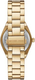 Michael Kors Lennox Three-Hand Gold Dial Gold Steel Strap Watch for Women - MK7500