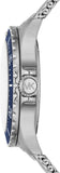 Michael Kors Everest Quartz Blue Dial Silver Mesh Bracelet Watch For Men - MK9082