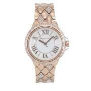 Michael Kors Camille Analog Silver Dial Rose Gold Steel Strap Watch for Women - MK4810