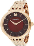 Swarovski Crystalline Chic Red Dial Rose Gold Steel Strap Watch for Women - 5547608