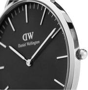 Daniel Wellington Classic Cornwall Quartz Black Dial Black Nylon Strap Watch For Women - DW00100151