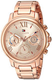 Tommy Hilfiger Claudia Rose Gold Dial Rose Gold Steel Strap Watch for Women - 1781743