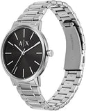 Armani Exchange Cayde Analog Black Dial Silver Steel Strap Watch For Men - AX2700