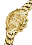 Guess Cosmic Chronograph Gold Dial Gold Steel Strap Watch for Women - GW0465L1