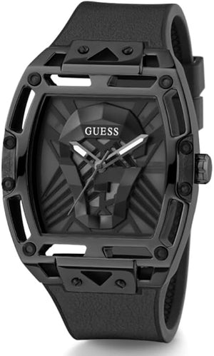 Guess Legend Black Dial Black Silicone Strap Watch For Men - GW0500G2