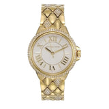 Michael Kors Camile Analog White Dial Gold Steel Strap Watch for Women - MK4801