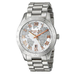 Michael Kors Layton Silver Dial Silver Steel Strap Watch for Women - MK5958