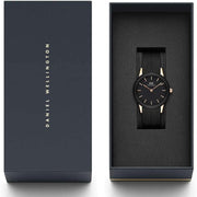 Daniel Wellington Iconic Motion Black Dial Rubber Strap Watch For Women - DW00100426