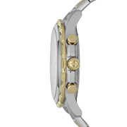Fossil Dean Chronograph White Dial Silver Steel Strap Watch for Men - FS4795