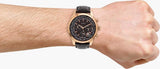 Guess Pursuit Chronograph Brown Dial Brown Leather Strap Watch for Men - W0500G3