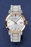 Burberry The City White Dial Two Tone Steel Strap Watch for Women - BU9006