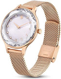 Swarovski Octea Nova Silver Dial Rose Gold Mesh Strap Watch for Women - 5650011