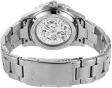 Fossil FB-01 Automatic Skeleton Black Dial Silver Steel Strap Watch for Men - ME3190