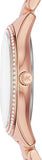 Michael Kors Lauryn Mother of Pearl Dial Rose Gold Dial Rose Gold Steel Strap Watch For Women - MK4491