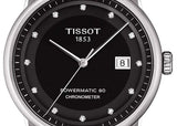 Jam Tangan Pria Tissot T Classic Luxury Powermatic 80 Dial Hitam Tali Baja Perak - T086.408.11.056.00