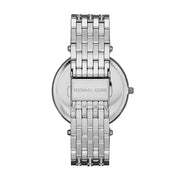 Michael Kors Darci Orange Dial Silver Stainless Steel Strap Watch for Women - MK3218