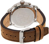 Tommy Hilfiger Briggs Chronograph Blue Dial Brown Leather Strap Watch for Men - 1791424