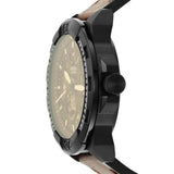 Fossil Bronson Automatic Skeleton Black Dial Brown Leather Strap Watch for Men - ME3219