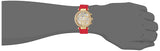 Guess Solstice Diamonds Gold Dial Red Rubber Strap Watch for Women - GW0484L1