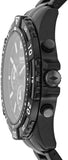 Fossil Garrett Chronograph Black Dial Black Steel Strap Watch for Men - FS5773