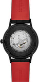 Emporio Armani Meccanico Skeleton Black Dial Black Leather Strap Watch For Men - AR60046