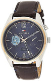 Tommy Hilfiger Deacan Blue Dial Brown Leather Strap Watch for Men - 1791549