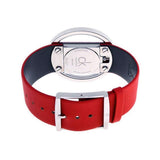 Calvin Klein Glam Transparent Dial Red Leather Strap Watch for Women - K9423144