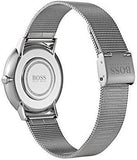 Hugo Boss Legacy Grey Dial Silver Mesh Bracelet Watch for Men - 1513673