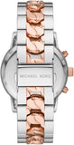 Michael Kors Ritz Chronograph Silver Dial Two Tone Steel Strap Watch For Women - MK6938