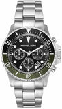 Michael Kors Everest Chronograph Black Dial Silver Steel Strap Watch For Men - MK8976