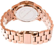Michael Kors Runway Rose Gold Dial Rose Gold Steel Strap Watch For Women - MK5853